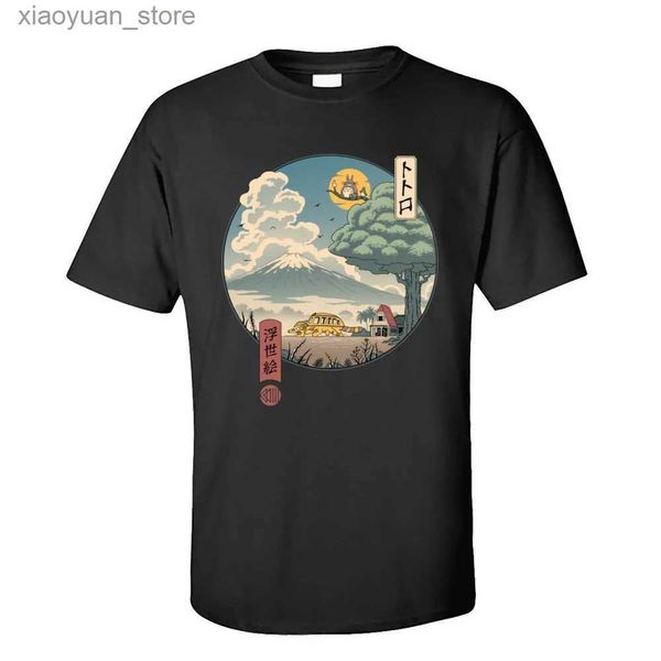 T-shirt da donna Hot Neighbor Ukiyo-e T-shirt in cotone T-shirt da donna stampata da uomo a maniche corte Y2K Abbigliamento streetwear T-shirt oversize da donna 240130