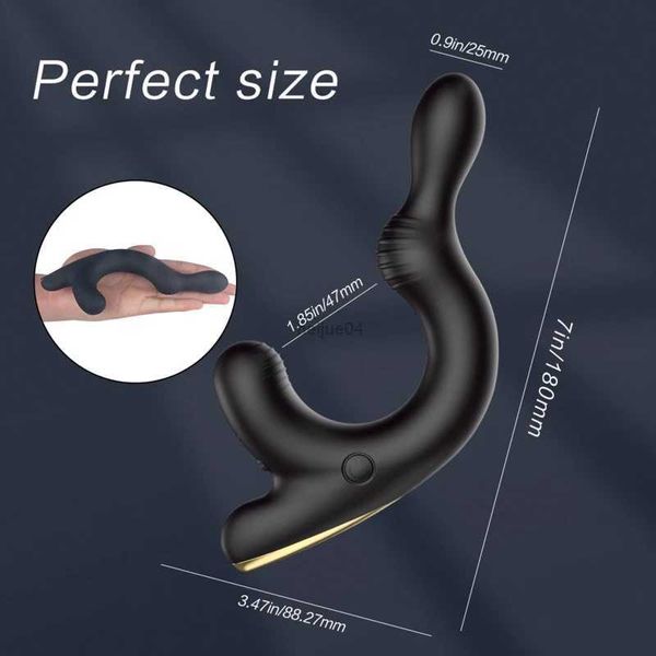 Vibradores 9 Modo de Vibração Butt Plug Estimulação Massageador de Próstata Poderoso Motor Duplo Adulto Homens Recarregável Brinquedo Sexual U1JD