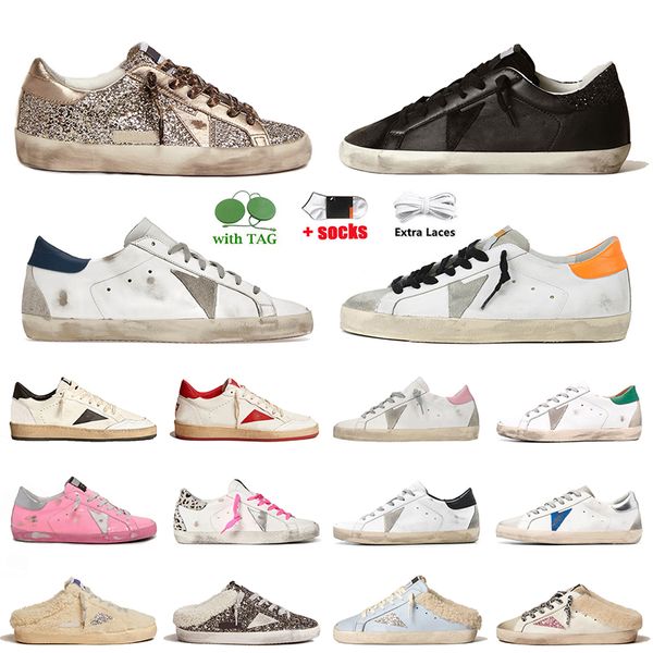 golden goose Star Sneakers casual shoes Белый больно, грязные дизайнеры, суперзвезды, мужчины и женщины платформы спортивные туфли черный