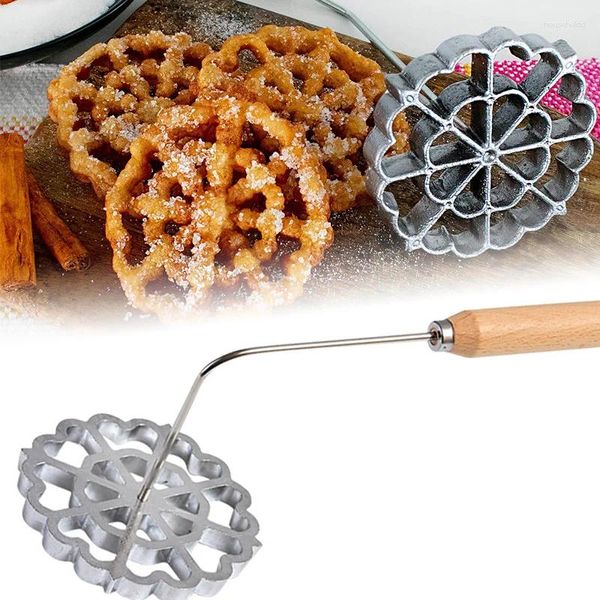 Ferramentas de cozimento roseta molde de ferro bunuelos fabricante biscoito bunuelo ferramenta alumínio fundido waffle moldes para cozinha cozinhar