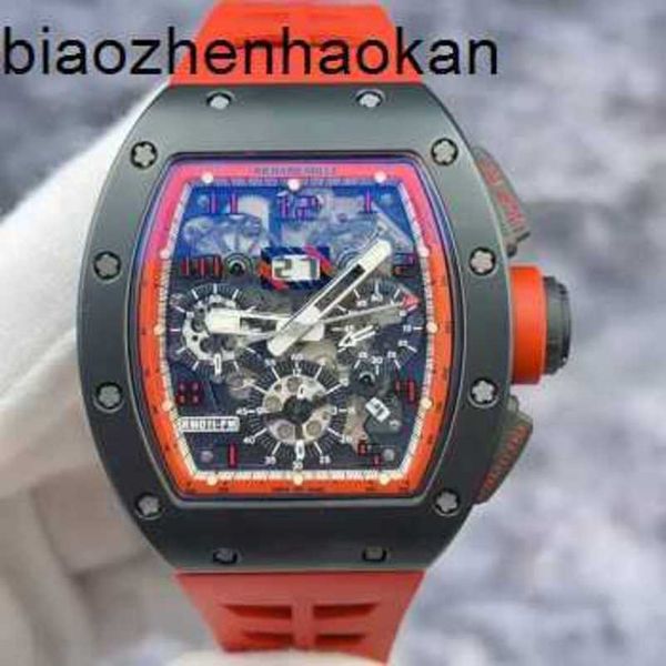 Richardmills Orologio Orologi svizzeri automatici Miller Rm011fm Midnight Fire Global Limited Edition 88 Colore nero e rosso Quadranti scavati Data Cronologia Uomo