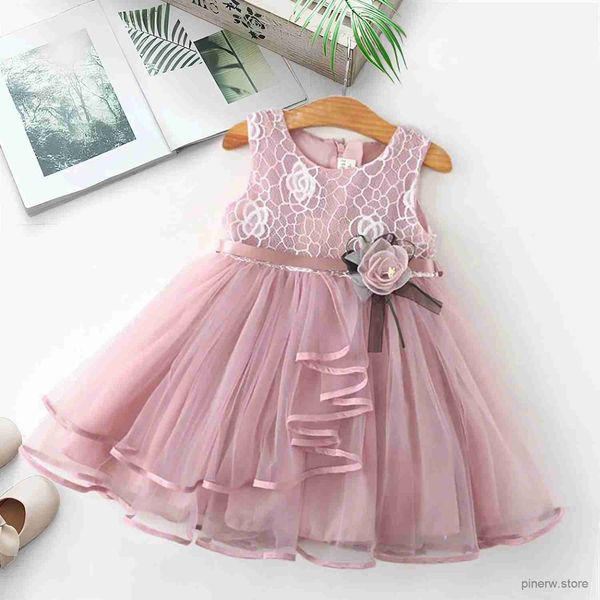 Mädchen Kleider Sommer Baby Mädchen Kleidung Blume Kinder Kleider für Mädchen Blumenspitze Flauschige Prinzessin Kleid Kind Festzug Geburtstag Party Vestidos