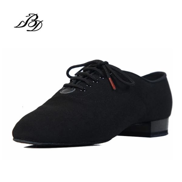 Tênis sapatos masculinos bd dança quadrada dança de salão social latino 309 preto 317 sapato moderno oxford salto 25 mm lona 2 23 3