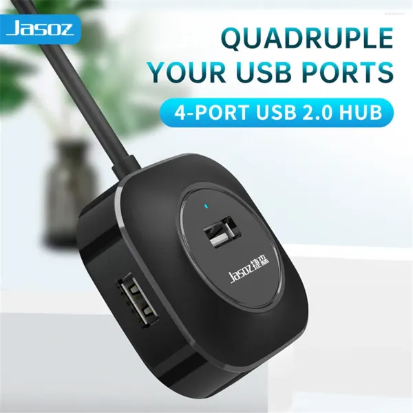 Jasoz Multi USB Hub 2.0 Splitter 4 порта Высокоскоростной адаптер All In One Hab Expander для ПК Компьютерные аксессуары