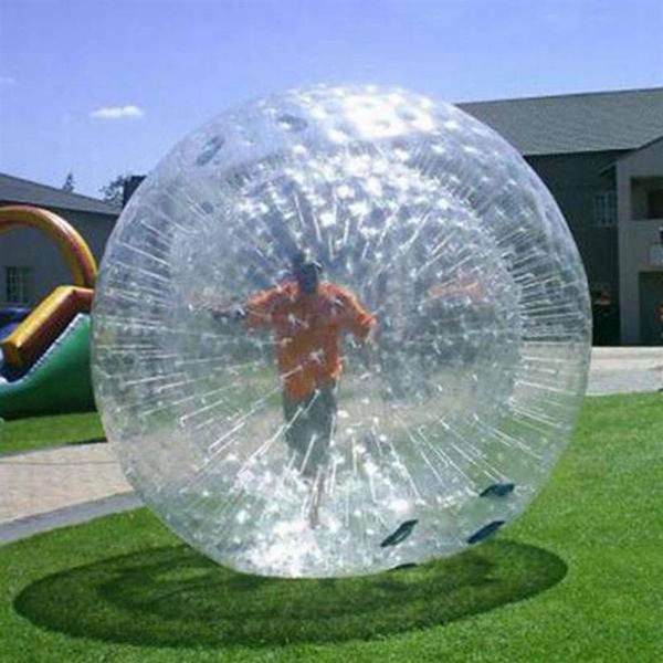 Zorb Ball Palle per criceti umani gonfiabili per passeggiate a terra o giochi di zorbing in acqua con imbracatura opzionale 2 5m 3m1858