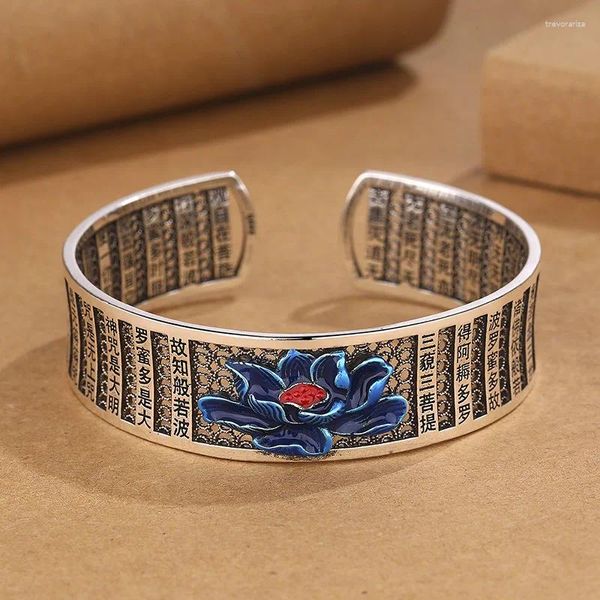 Bangle Hip Hop Style Lotus Bracelet Femininity National China-Chic usou o atacado de abertura de flores