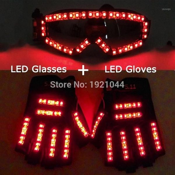 Nuovi guanti laser LED di alta qualità Occhiali illuminati a LED Bar Show Costumi luminosi Prop Party DJ Dancing Illuminato Suit1300g