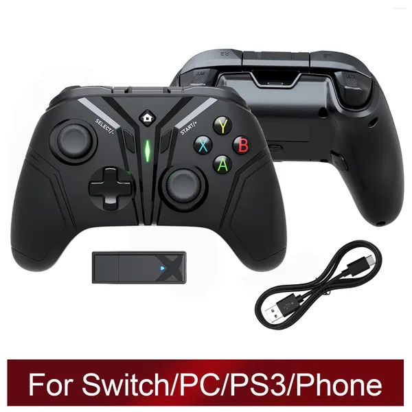 Controladores de jogo 2.4G Controlador sem fio para Switch Pro / Lite / OLED Mando Gamepad PC / Steam / PS3 / Android TV Box Smart Phone Tablet Joystick