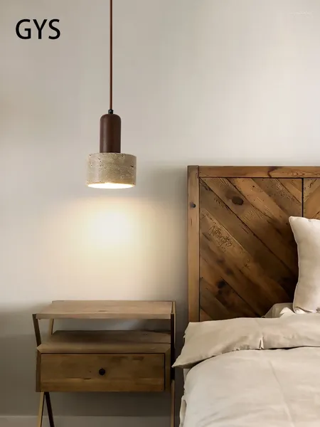 Pendelleuchten LED-Lampe Schlafzimmer Nachttisch Kleine Hängeleuchte Einfache Moderne Creme Wind Home Stay Retro Nordic Deckenbeleuchtungskörper