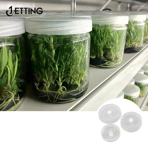 Garrafas 10pcs plantas frascos de plástico cultura de tecido tampa de garrafa fungo resistente tampa respirável