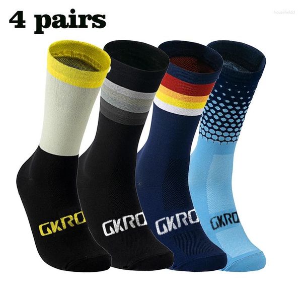 Спортивные носки 4 Pais, высококачественные профессиональные команды для мужчин и женщин, дышащая спортивная одежда для езды на велосипеде, уличная спортивная одежда для гонок
