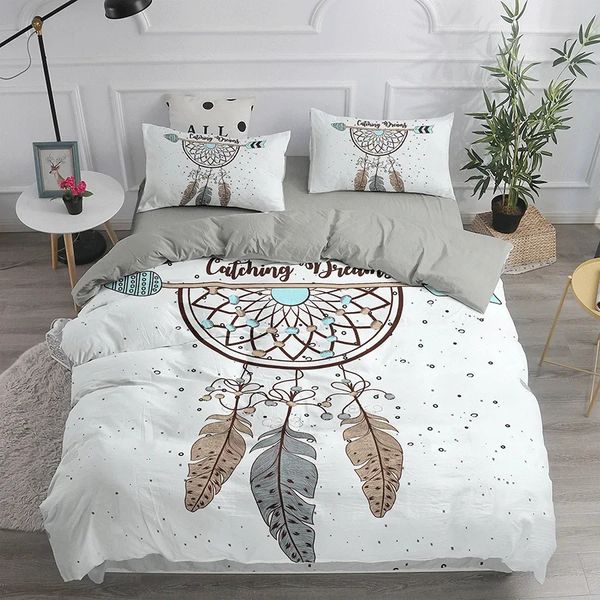 Set biancheria da letto Dream Catcher Elegante copripiumino boemo Queen 240x220 Copripiumino etnico Copripiumino singolo matrimoniale King 240127