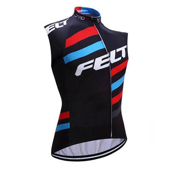 Equipe de feltro dos homens ciclismo camisa sem mangas mtb bicicleta topos colete corrida estrada esportes ao ar livre uniforme verão respirável camisas bicicleta ro299k