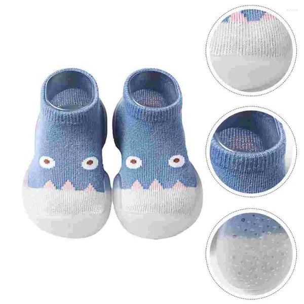 Botas infantis meias antiderrapantes para bebês, sapatos casuais para bebês, algodão antiderrapante