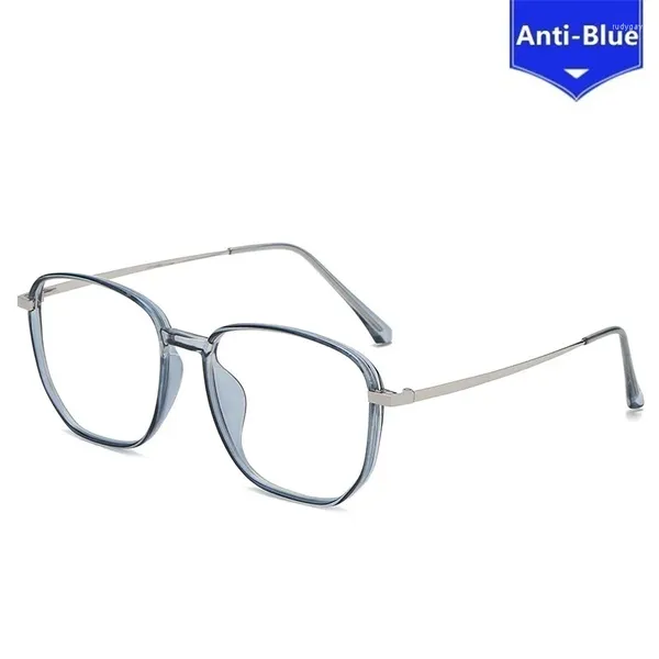 Montature per occhiali da sole Montatura quadrata Occhiali trasparenti da donna Occhiali con blocco della luce blu per uomo Computer Oculos Luce blu femminile Gafa