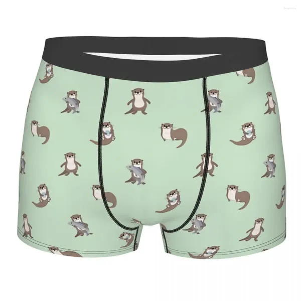 Mutande Otter Pet Lover Happy Life Design Mutandine traspiranti Intimo uomo Pantaloncini comodi Boxer