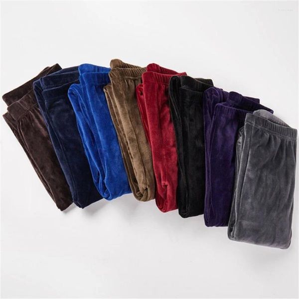 Damen-Leggings mit hoher Taille, thermische koreanische warme Hose, gestrickt, Herbst-Winter-Mode, plus dicker Samt, doppelseitiger Kaschmir