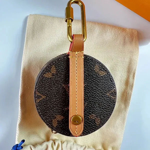 Klasik eski çiçek dairesel sıfır cüzdan taşınabilir kadın erkek cüzdan çantası balkabağı topuz yuvarlak kek kulaklık çantası küçük asılı çantalar anahtar zincirler para cep