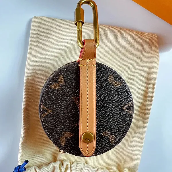 Klassische Old Flower Circular Zero Wallet Tragbare Damen Herren Geldbörsen Geldbörse Kürbis Brötchen Runde Kuchen Kopfhörer Tasche Kleine Hängetaschen Schlüsselanhänger Münzfach