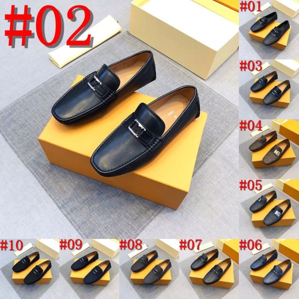 38MODELLO vera pelle da uomo mocassini firmati scarpe di marca di lusso 2024 mocassini da uomo mocassini traspirante slip on nero scarpe da guida eleganti taglie forti 38-46