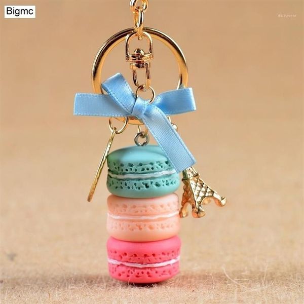 Macarons bolo chaveiro agradável bonito frança bolo macarons ladurée chaveiro carro chaveiro feminino saco pingente presente jóias 172781285m