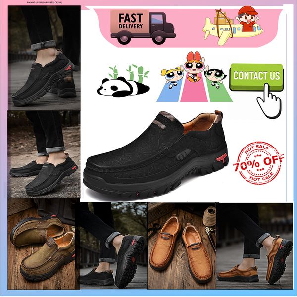 Дизайнерская повседневная кожаная походная обувь на платформе для мужчин. Роскошная мужская обувь из натуральной кожи большого размера во французском стиле. Неизносостойкая деловая обувь, размер 38-48.