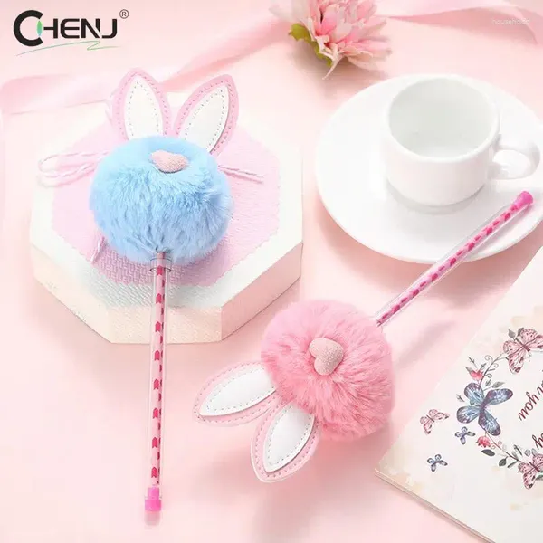 1Pcs Kreative Nette Candy Plüsch Kaninchen Gel Stift Rollerball Schule Bürobedarf Schreibwaren Farbe Student Geschenk