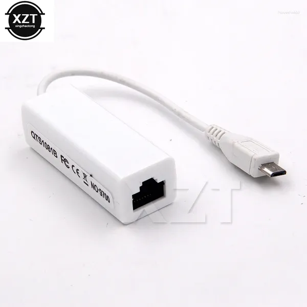 Bilgisayar Kabloları EST Micro USB 2.0 5 Pin To Ethernet 10/100 M RJ45 Ağ LAN Kablo Adaptör Kart Bağlayıcısı Tablet için