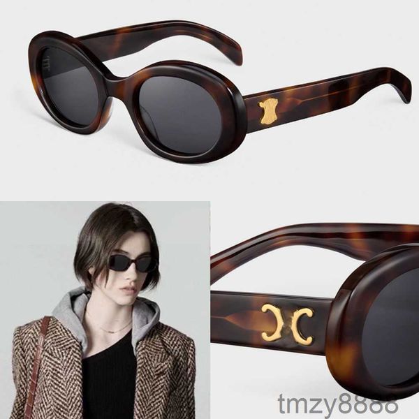 Óculos de sol Triomphe para mulheres 40194 Arc De Acetate Frame Oval Clássico Pequeno Sexy Little Woman French Street 5AZO