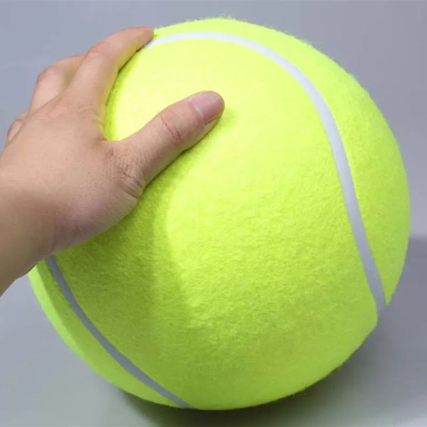 Limpadores de brinquedo para animais de estimação, bola de tênis gigante de 24cm para cães, brinquedo de mastigar, bola de tênis iatável, assinatura mega jumbo, suprimentos de bola de brinquedo para animais de estimação d2.5