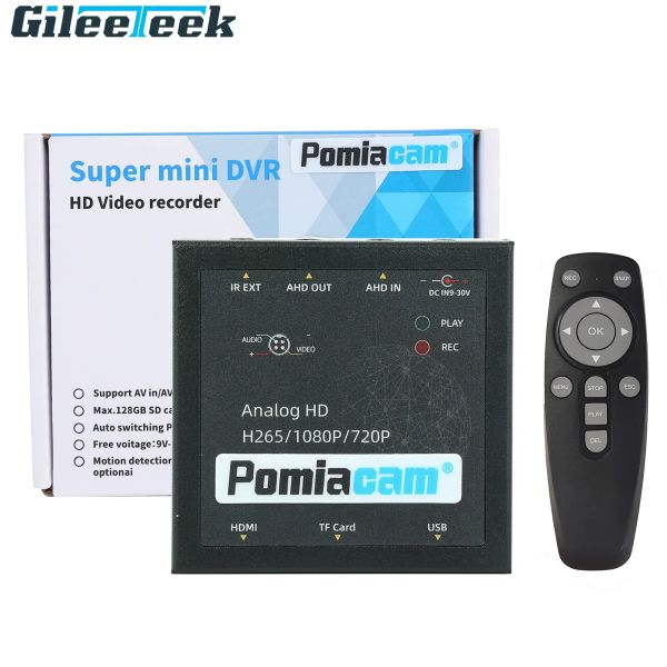 Mini gravador de vídeo dvr 1ch saída hdmi 1080p hd dvr visualização em tempo real dma122 dvr para câmeras ahd tvi gravação de áudio e vídeo