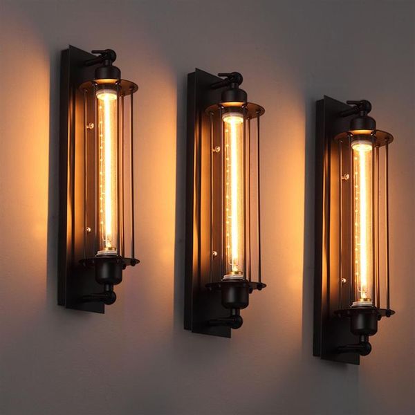 Loft vintage lâmpadas de parede industrial americana luz de parede edison e27 cama-iluminação olho-lanterna arandela luzes decoração para casa ligh247c