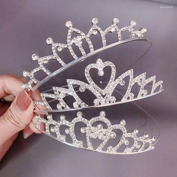 Fermagli per capelli Bambini Diademi di cristallo Corona Fasce per ragazze Principessa Accessori per feste di matrimonio Gioielli