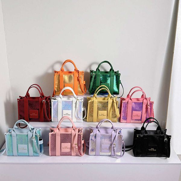 Neue modische und mit Pailletten besetzte Handtasche für Damen, einzigartige kontrastfarbene Textur, einzelne Schulter, 2024, neues Design, Mode. 78 % Rabatt im Großhandel