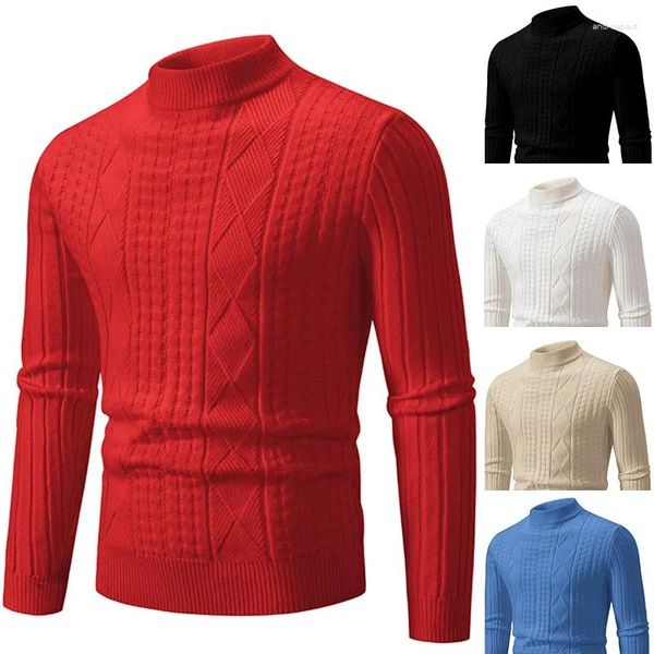 Maglioni da uomo Pullover a maniche lunghe in tessuto di cashmere lavorato a maglia autunno e inverno