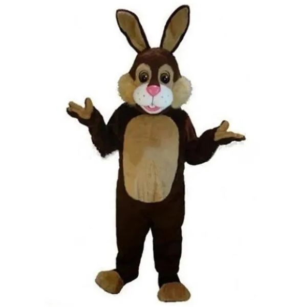 Halloween desempenho marrom coelho mascote traje para festa personagem dos desenhos animados mascote venda frete grátis suporte personalização