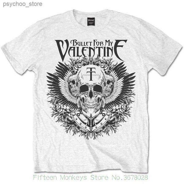 T-shirt da uomo T-shirt estiva da uomo Bullet For My Valentine Bfmv T-shirt da uomo Xxl Tee White Black Eagle T-shirt ufficiale per giovani Q240130