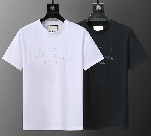 Moda de verão simples preto carta-impressão camiseta par de topo branco masculino camiseta casual solto feminino tamanho asiático M-3XL12