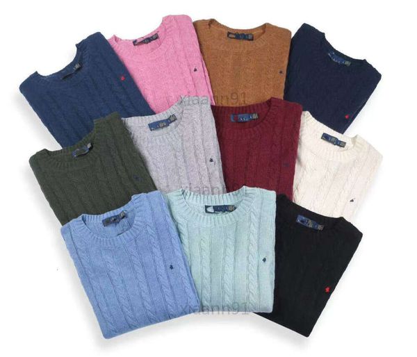 Designer Luxus klassische Pullover Polos Ralphs Männer Frauen Stricken Laurenities Rundhalsausschnitt Kleines Pferd Stickerei Baumwollstrickwaren Wärme Mode 1136ESS