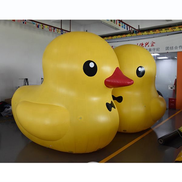 Atacado criativo gigante amarelo inflável pato personalizado modelo bonito dos desenhos animados para publicidade-08