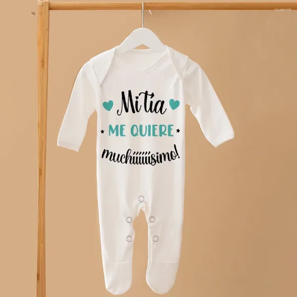 Macacão minha tia me ama muito babygrow sleepsuit bebê vindo para casa roupa bro chuveiro presente infantil macacão meninos meninas