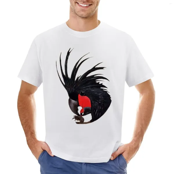 Herren T-Shirts Palm Cockatoo T-Shirt Grafik Anime Kleidung Übergroß Schwarz Für Männer
