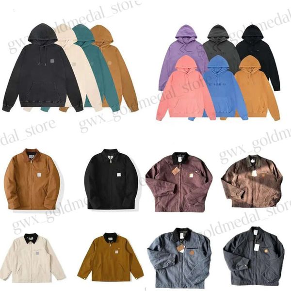 Carhart Designer Herrenjacken Carhart Hoodie Pullover Mantel Reverskragen Wollkleidung Carharttlys Kapuzen-Outwear Gepolsterte Mäntel Hip Hop Lange Hosen Hosen 210