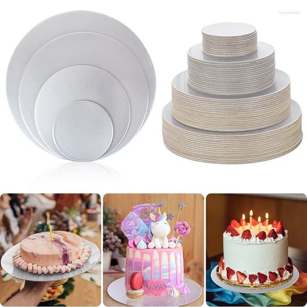 Backformen-Werkzeuge, 10,2–25,4 cm, rundes Kuchenbrett, Basis, Einwegteller, Papier, Cupcake-Dessert-Tablett, Geburtstagsfeier, Hochzeitsdekoration