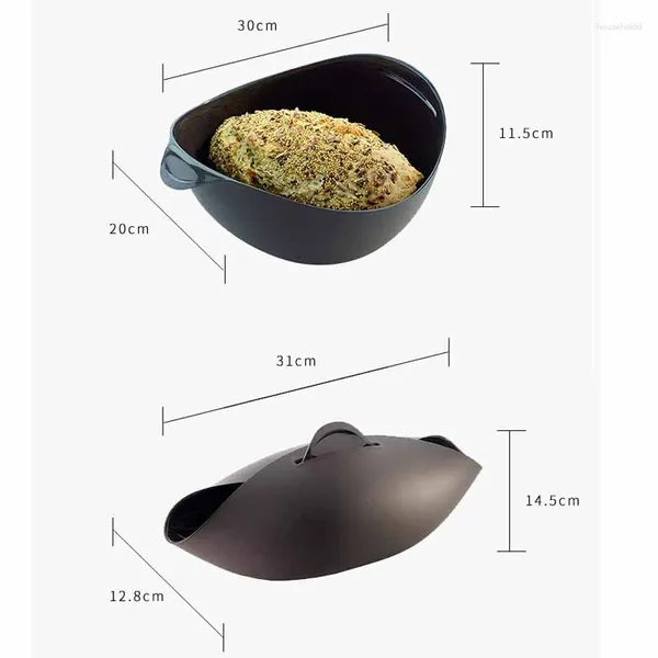 Pişirme Aletleri Mikrodalga Sebze Vapur Omlet Maker Balık Balık Kaçak Fırın Ravak Cloche Ekmek Baker BPA ÜCRETSİZ Silikon Kase Pişirme Aracı