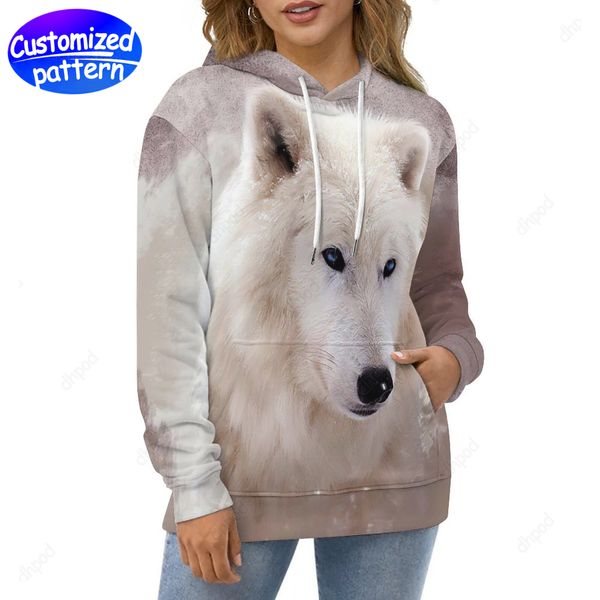 Designer-Kapuzenpullis für Damen, Sweatshirts, Hund, individuell gemustert, lose Doppelkappen, alle als Kapuzenpullis bedruckt, Großhandel für Kapuzenpullover, Damen- und Herrenbekleidung, große Größen S-6XL