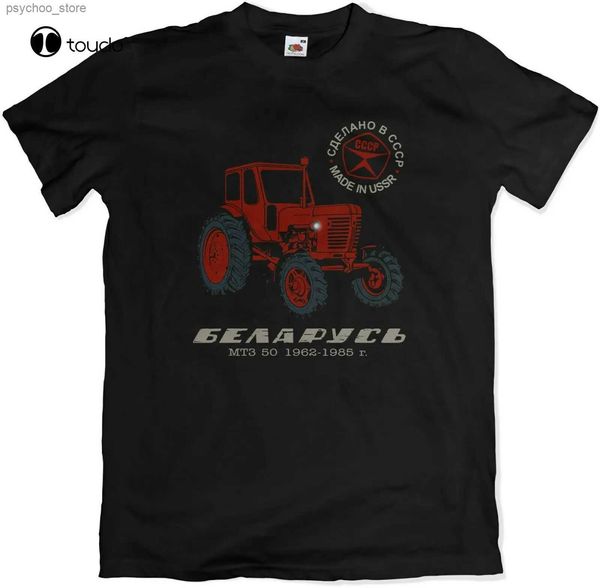 SSCR Traktor T-shirt Belarus MTZ'de yapılan erkek tişörtleri 50 çiftlik vintage tarım S-3XL Q240130