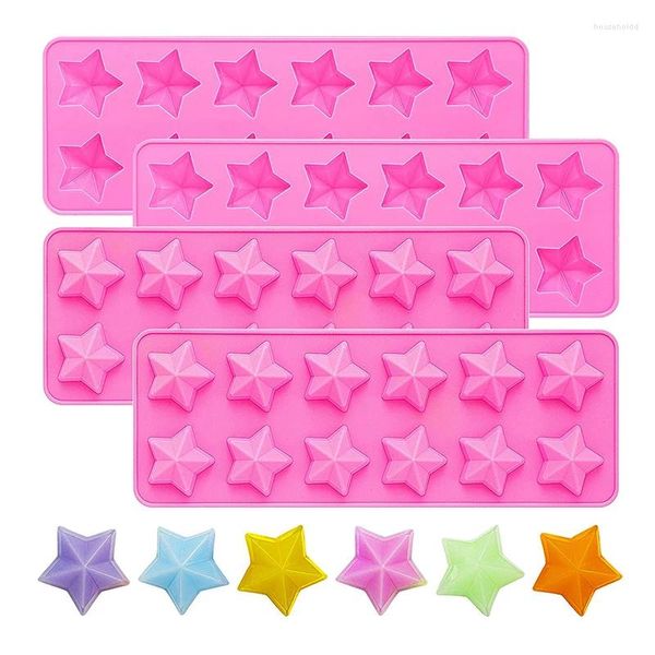 Stampi da forno Stampo per cioccolato a forma di stella Stampo in silicone per caramelle a cinque punte per biscotti con cubetti di ghiaccio e gelatina Strumenti per la decorazione di cupcake