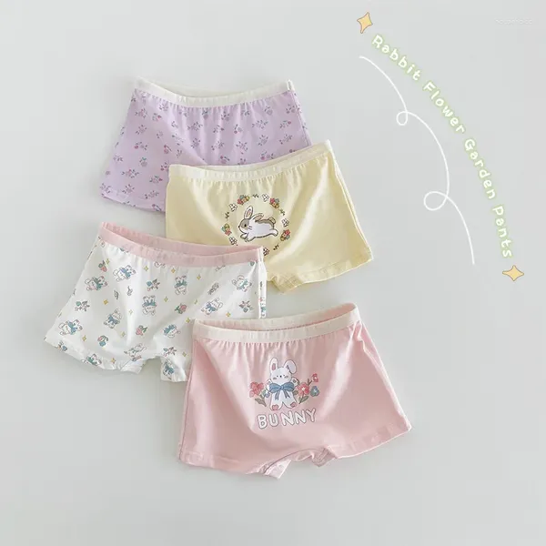 Mutandine 2-11T Neonate Intimo di cotone Pantaloncini morbidi Boxer per bambini 4 pezzi/confezione