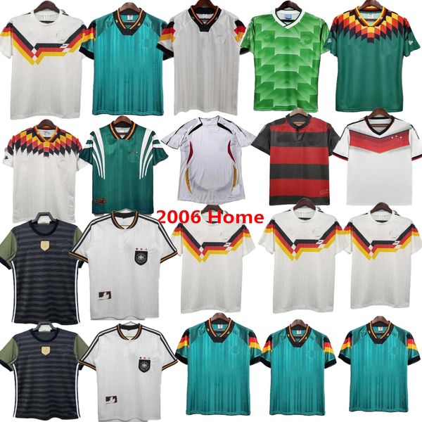 Dünya Kupası 1990 1992 1994 1998 1988 Almanya Retro Man Littbarski Ballack Futbol Futbolu Klinsmann Matthias Home Shirt Kalkbrenner Jersey 1996 2004